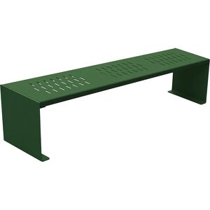 PROCITY Banco KUBE de acero, profundidad total 450 mm, verde musgo