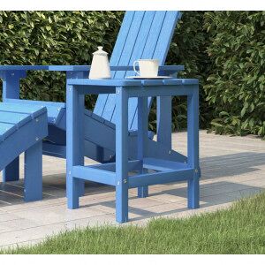 vidaXL Mesa De Jardín Adirondack Hdpe Azul Agua 38x38x46 Cm