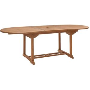 Bois Dessus Bois Dessous Mesa de jardín extensible y ovalada de teca maciza aceitada 8/10 pers.