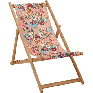 Vent de Bohème Silla plegable de haya con estampado floral rosa