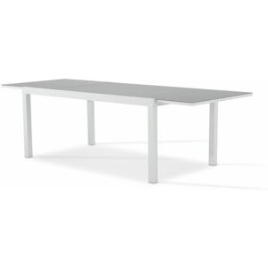 Defora Home Mesa de jardín aluminio blanco 260/180×100 cm