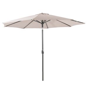 Edenjardin Parasol de jardín de aluminio gris claro 300 cm