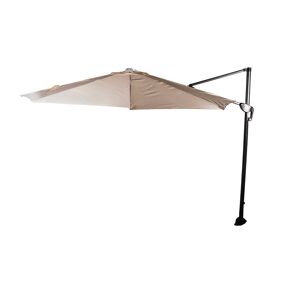 Edenjardin Parasol de exterior con mástil lateral beige de 350 cm