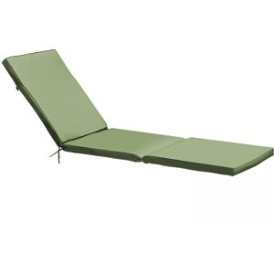 Oviala Coussin baño de sol poliéster verde cactus 186x53x5 cm