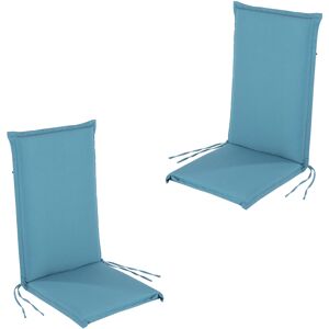 Edenjardin Pack de 2 cojiines para sillón de jardín reclinable estándar turquesa