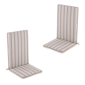Edenjardin Pack de 2 cojines de exterior para sillones reclinables lux a rayas