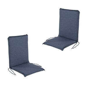 Edenjardin Pack de 2 cojines para sillón de jardín reclinable olefin azul