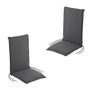 Edenjardin Pack de 2 cojines para sillón de jardín reclinable olefin gris