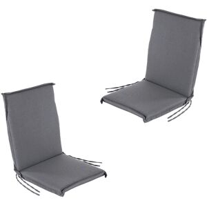 Edenjardin Pack de 2 cojines para sillón de jardín reclinable olefin gris