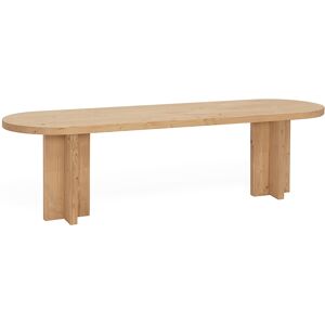 Decowood Banco de madera maciza en tono medio de 120x45cm