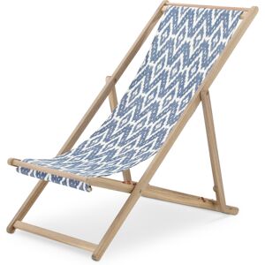 Defora Home Hamaca director jardín tejido kilim azul plegable madera color claro