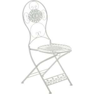 CLP Silla de exterior plegable en Metal Blanco