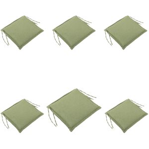 Edenjardin Pack 6 cojines exterior Verde 42  x40  x3 cm