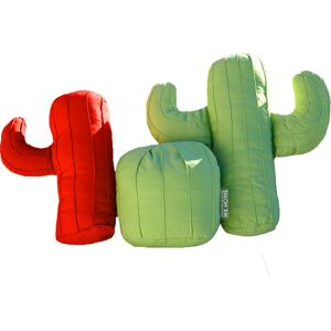 MX HOME Lote 3 cojines exterior cactus verde o rojo