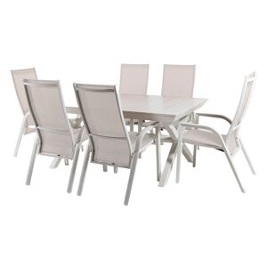 Edenjardin Conjunto de mesas y sillas para balcón confort extremo blanco