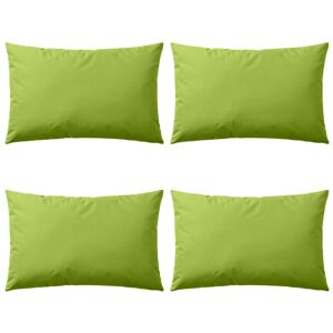 vidaXL Cojines para exteriores 60x40 cm verde manzana 4 unidades