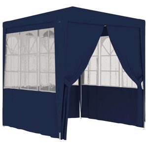 vidaXL Carpa profesional de fiestas con paredes azul 90 g/m² 2,5x2,5 m