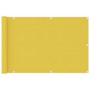 vidaXL Toldo para balcón HDPE amarillo 90x400 cm