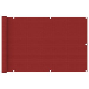 vidaXL Toldo para balcón HDPE rojo 90x400 cm