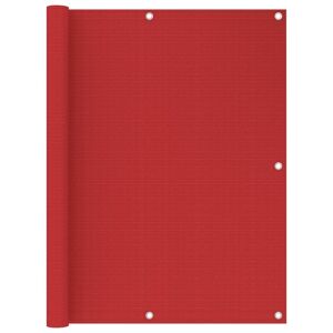 vidaXL Toldo para balcón HDPE rojo 120x400 cm