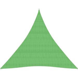 vidaXL Toldo de vela HDPE verde claro 160 g/m² 4,5x4,5x4,5 m