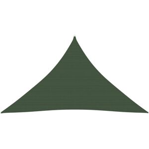 vidaXL Toldo de vela HDPE verde oscuro 160 g/m² 5x5x6 m