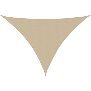 vidaXL Toldo de vela triangular tela Oxford beige 4x5x6,4 m