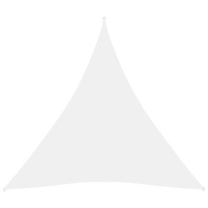 vidaXL Toldo de vela triangular tela Oxford blanco 3x3x3 m