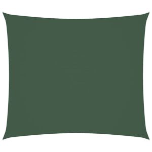 vidaXL Toldo de vela rectangular tela Oxford verde oscuro 2x2,5 m