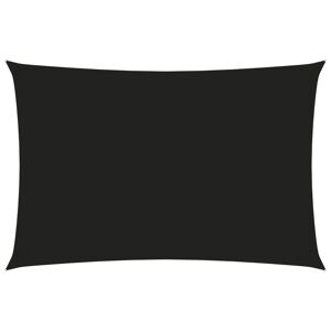vidaXL Toldo de vela rectangular tela Oxford negro 2,5x5 m