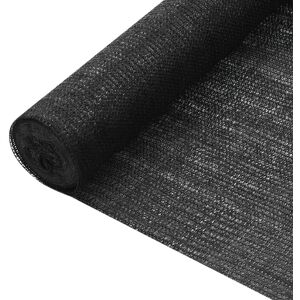 vidaXL Red de privacidad HDPE negro 1,2x50 m 75 g/m²