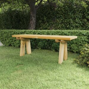 vidaXL Banco de jardín madera maciza de pino impregnada 110 cm