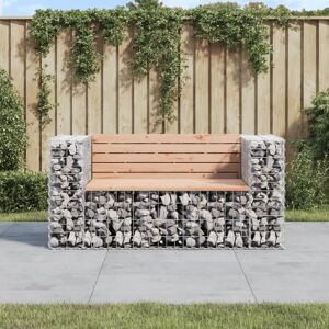 vidaXL Banco jardín diseño gaviones madera abeto Douglas 143x71x65,5cm