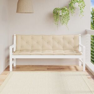 vidaXL Cojines de banco de jardín 2 uds tela Oxford beige 180x50x7 cm