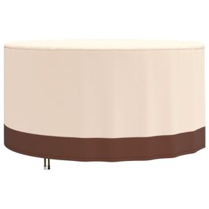 vidaXL Cubierta muebles jardín redonda Oxford 600D beige Ø 157x71 cm