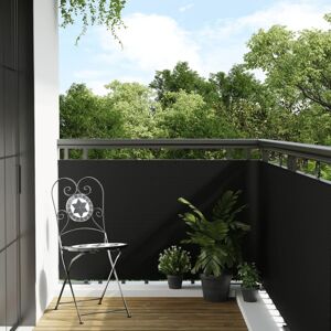 vidaXL Toldo para balcón ratán sintético negro 400x80 cm