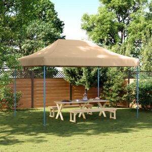 vidaXL Tienda de fiesta plegable Pop-Up beige 410x279x315 cm