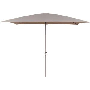 LOLAhome Parasol de jardín apertura manivela Tessa rectangular topo de aluminio de 200x300 cm