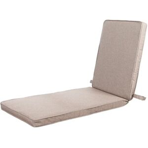 LOLAhome Cojín de exterior para tumbona de tejido antilluvia beige de 190x55 cm