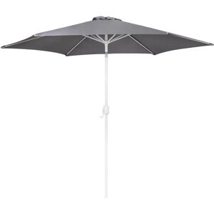 LOLAhome Parasol jardín Thais con ventilación gris de aluminio de Ø 350 cm