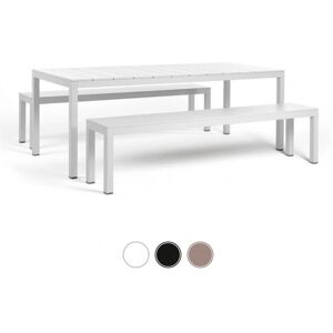 Set Mesa + Bancos de Jardín Nardi Rio Alu