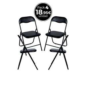 RegalosMiguel Pack 4 Sillas Niza Basic - Negro