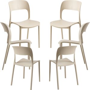 RegalosMiguel Pack 6 Sillas Inis - Beige