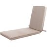 LOLAhome Cojín de exterior para tumbona de tejido antilluvia beige de 190x55 cm