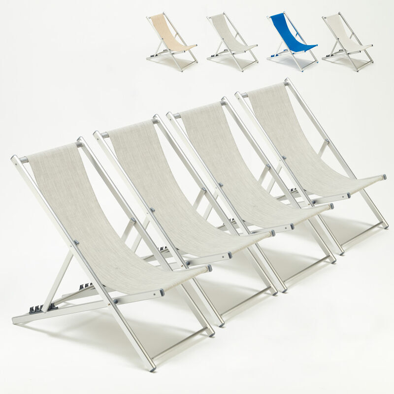 BEACH AND GARDEN DESIGN Hamacas Sillas de playa y piscina Aluminio ergonómicas Riccione 4