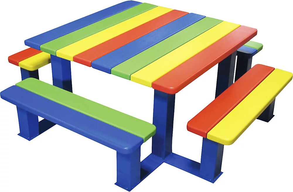 PROCITY Banco para grupos, para niños, L x A x H 1500 x 1500 x 521 mm