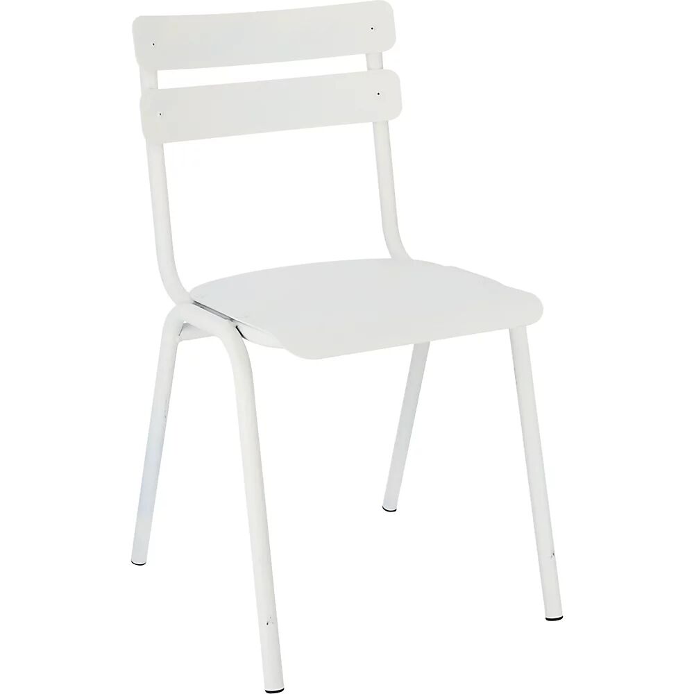 kaiserkraft Silla de exterior ONE, UE 4 unid., blanco