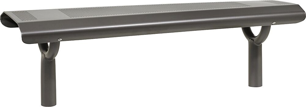 PROCITY Banco OSLO de acero, altura del asiento 450 mm, gris antracita