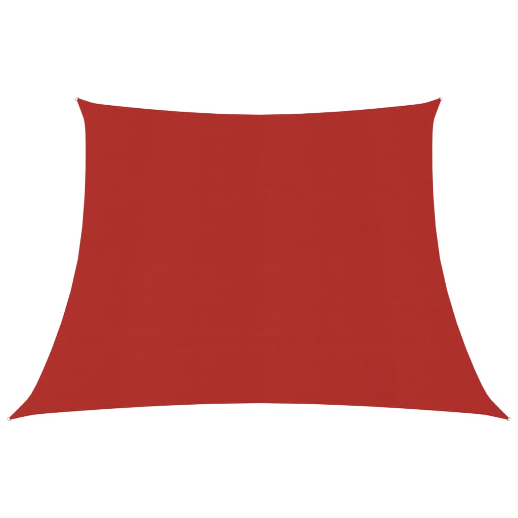 vidaXL Toldo de vela HDPE rojo 160 g/m² 3/4x3 m