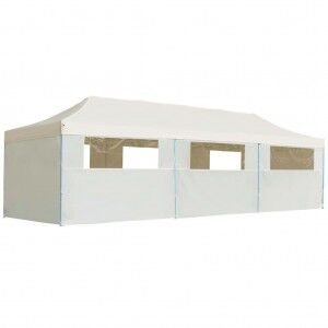 vidaXL Carpa Plegable Pop-up Con 8 Paredes Laterales 3x9 M Crema